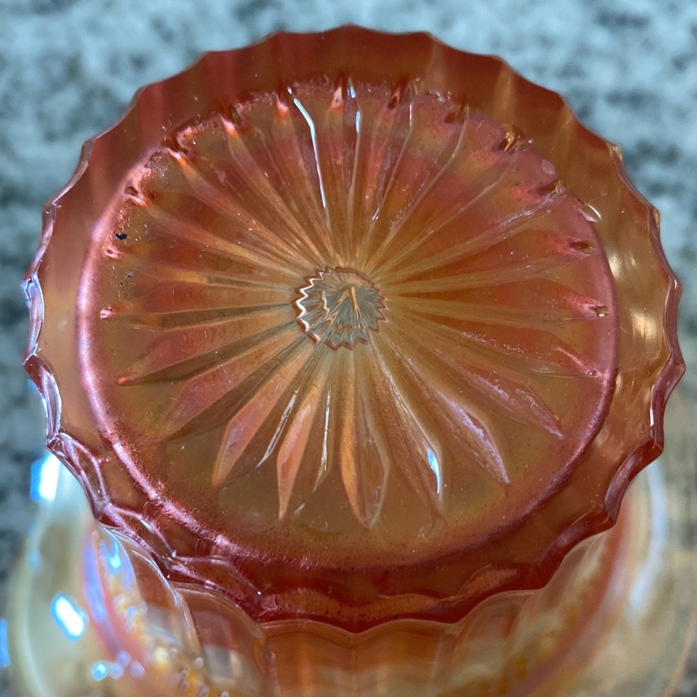 Vintage Northwood Carnival Glass Marigold Hat Vase! - Picture 5 of 5